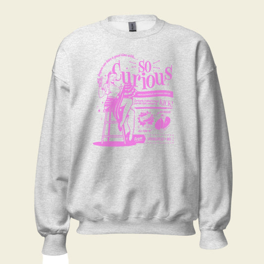 So Curious Co. Sweatshirt Purple Pin Up