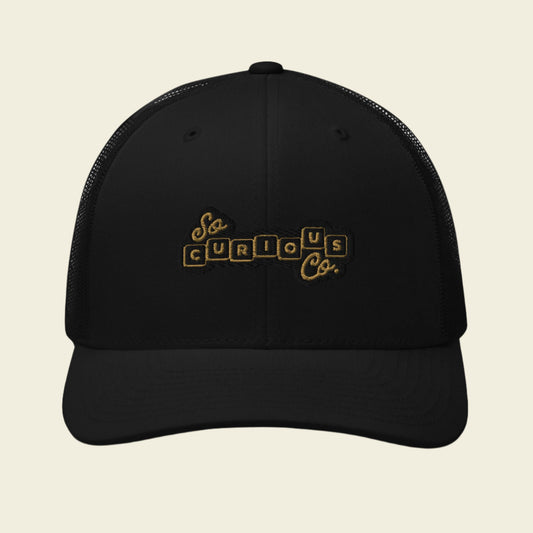 So Curious Co. Trucker Cap Black
