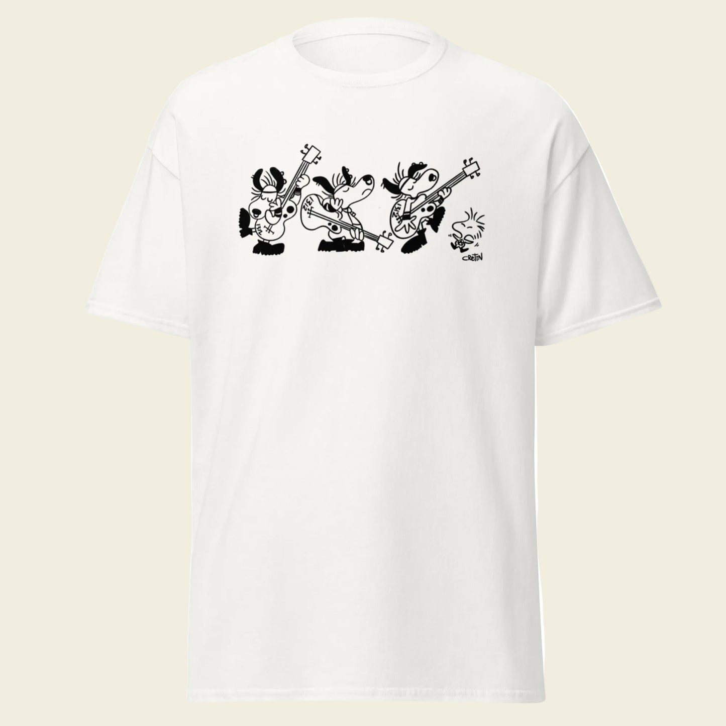 Cretin T-Shirt: Snoopy is a Punk Rocker