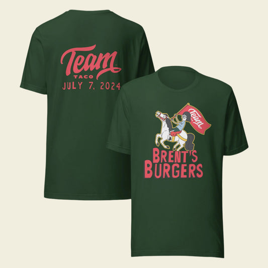 Team Taco Brent's Burgers T-Shirt 2024