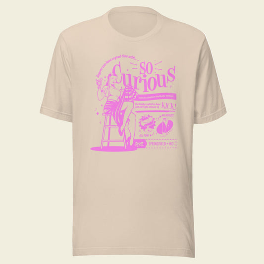 So Curious Co. T Shirt Purple Pin Up