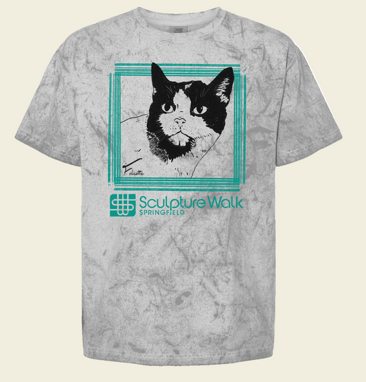 Sculpture Walk T-Shirt: Felicette the Space Cat Model