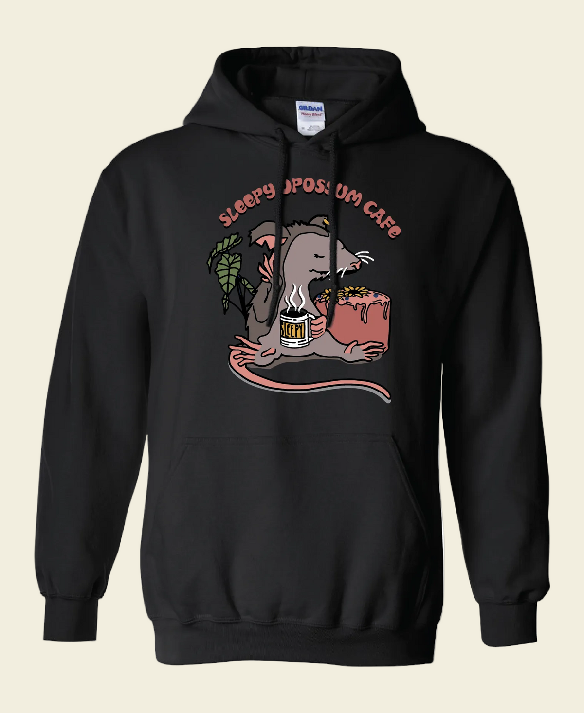 Sleepy Opossum Hoodie: Classic Logo