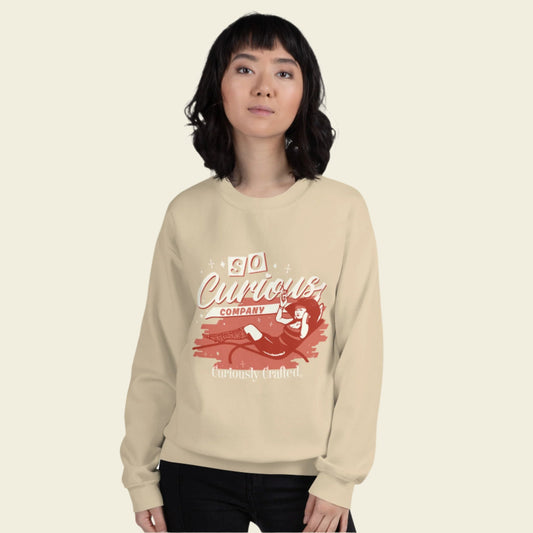 So Curious Co. Sweatshirt Peach Pin Up