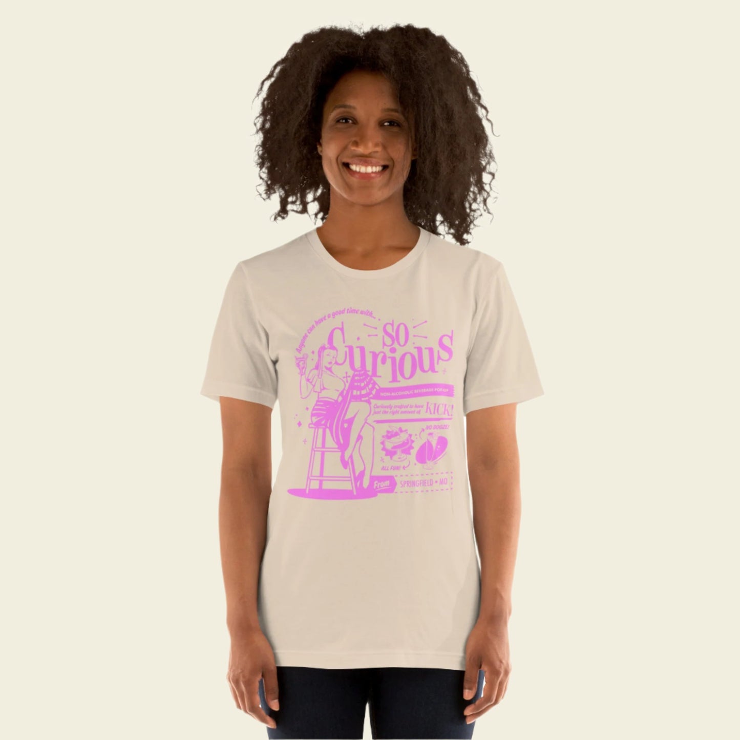 So Curious Co. T Shirt Purple Pin Up