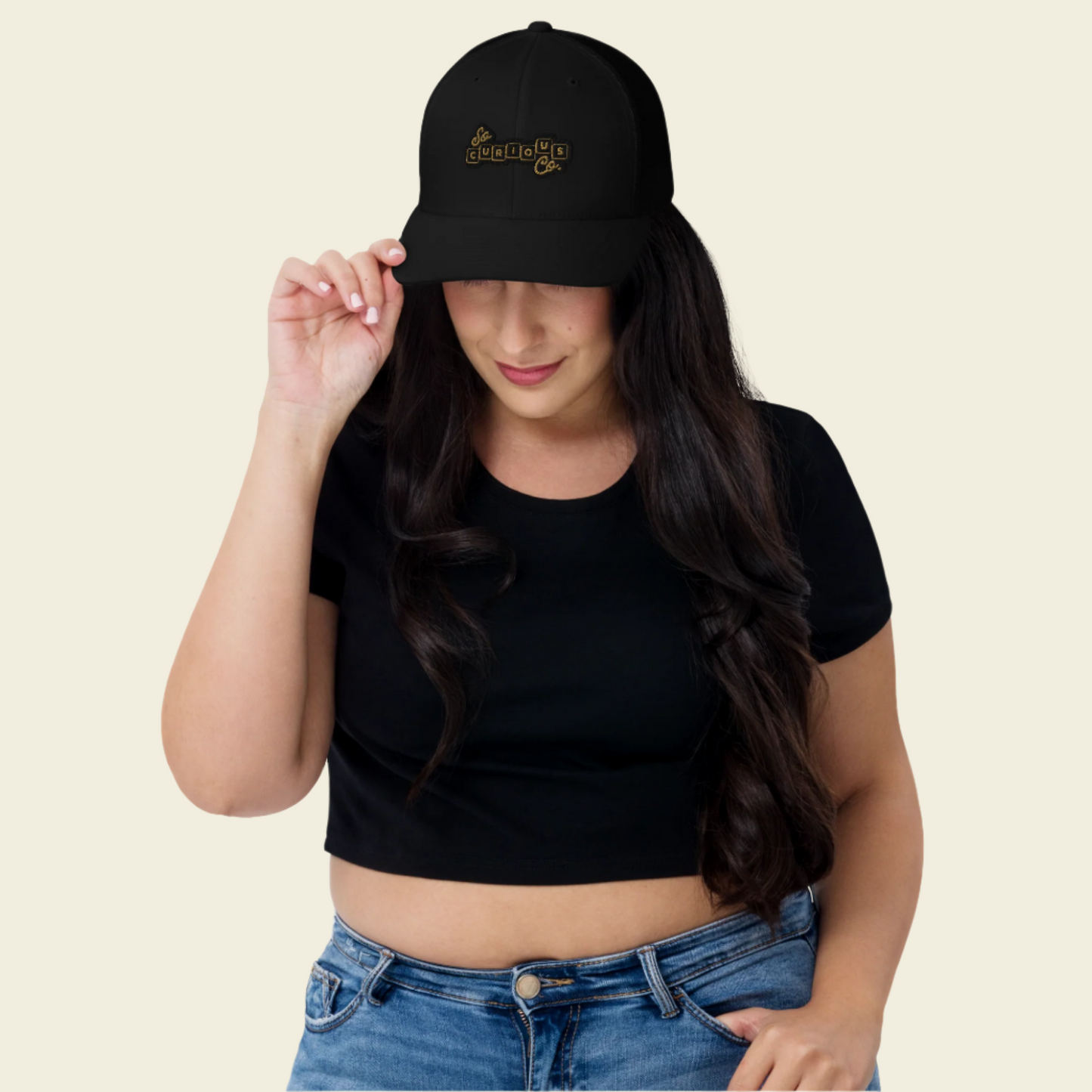 So Curious Co. Trucker Cap Black