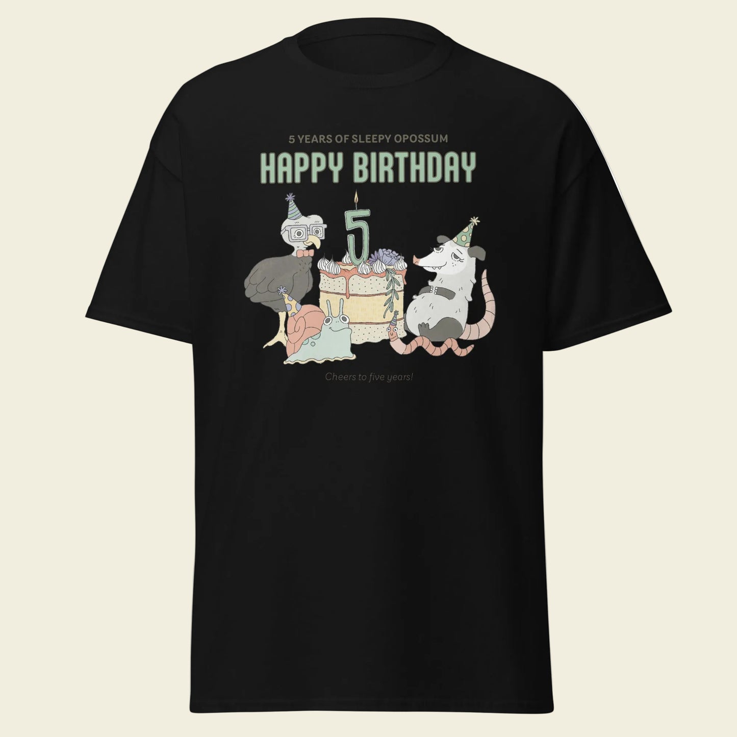 Sleepy Opossum T-Shirt: 5th Birthday