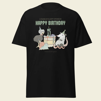 Sleepy Opossum T-Shirt: 5th Birthday