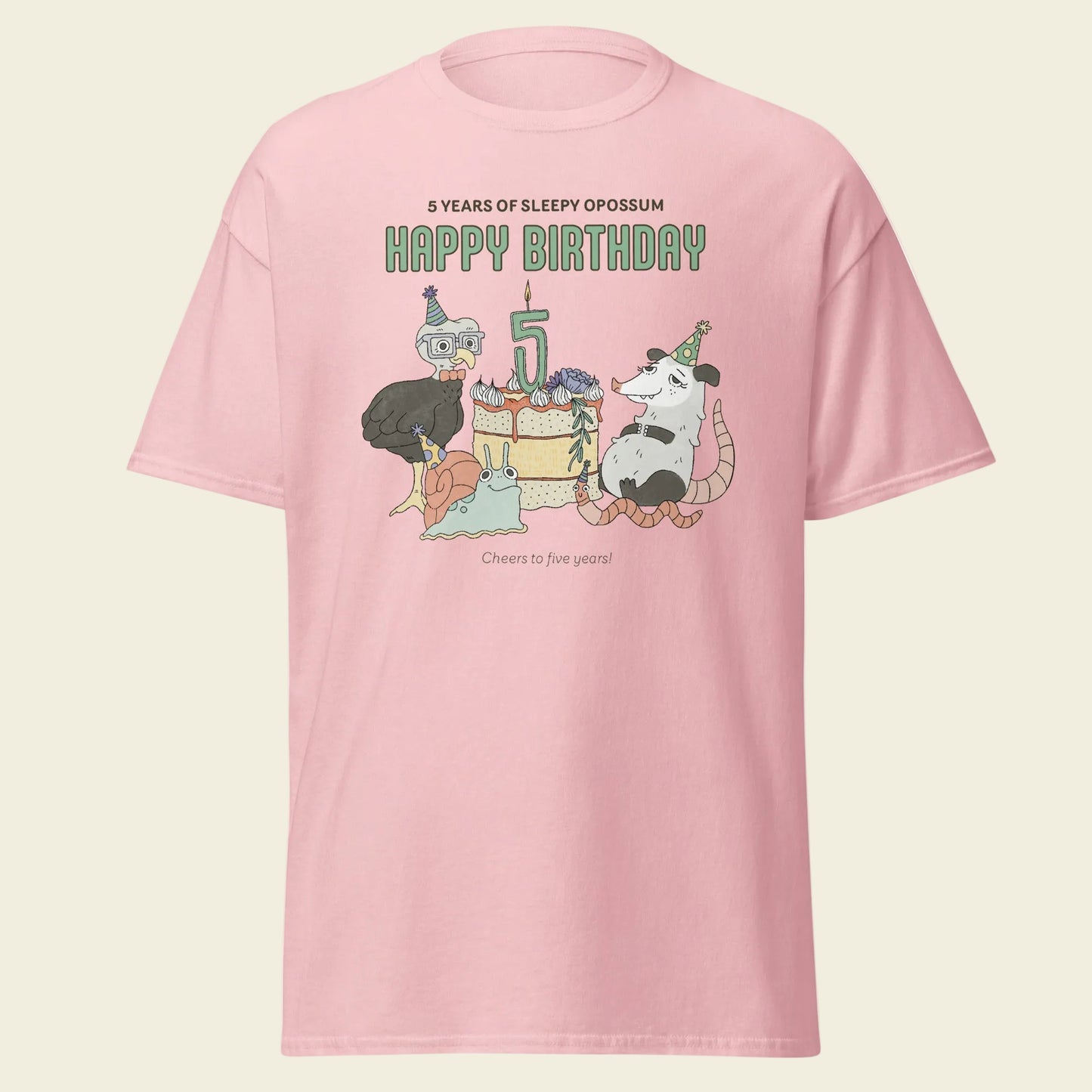 Sleepy Opossum T-Shirt: 5th Birthday