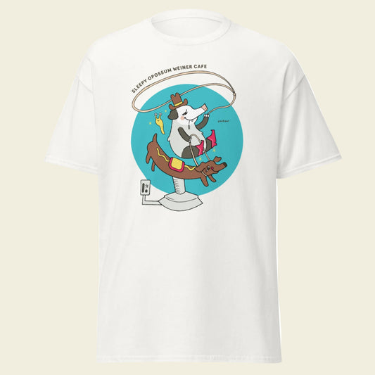Sleepy Opossum T-Shirt: Weiner Cafe