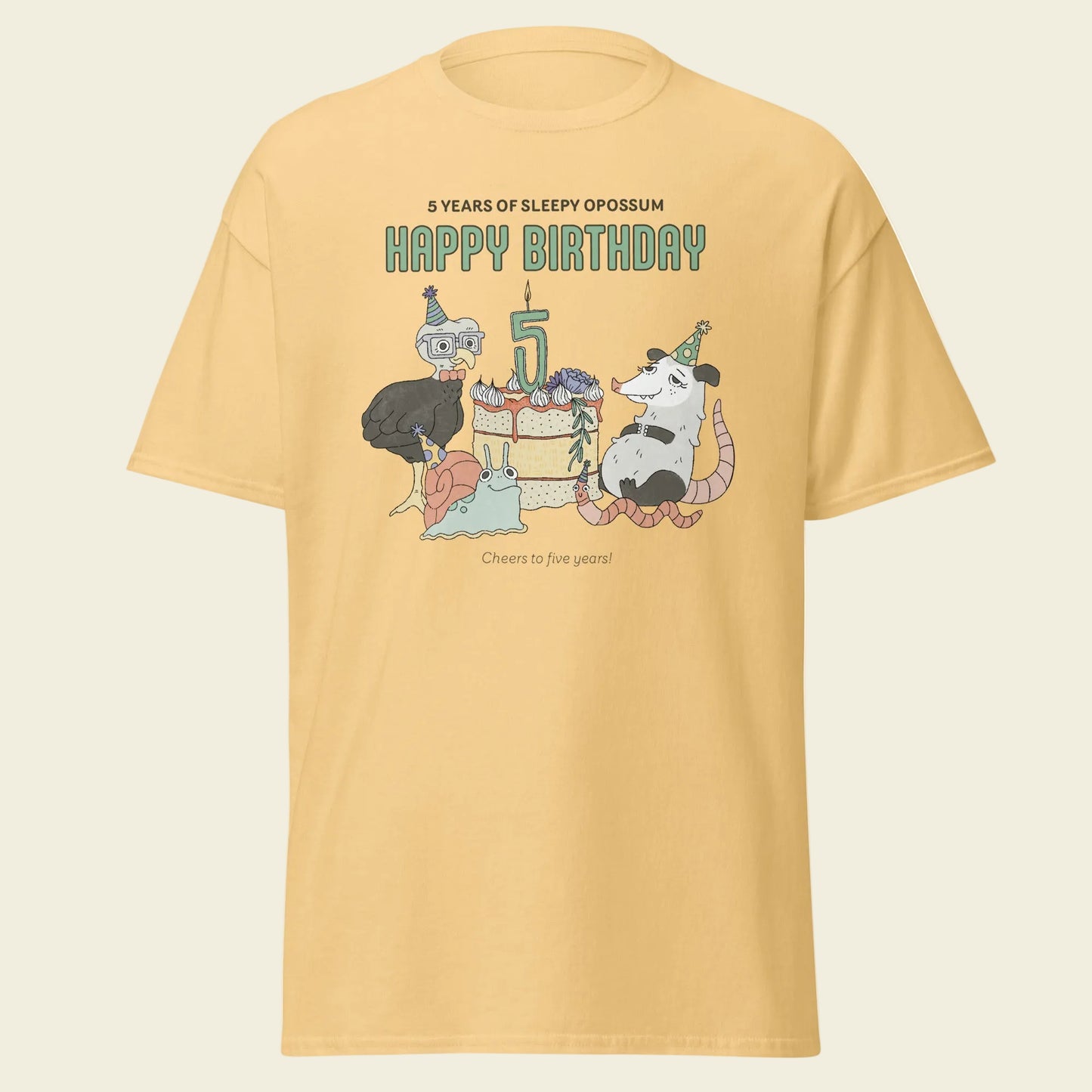 Sleepy Opossum T-Shirt: 5th Birthday