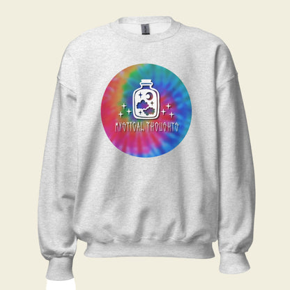 Mystical Thoughts Crewneck Sweatshirt Tie Dye Logo