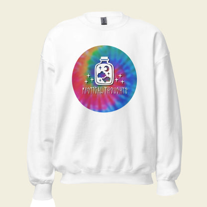 Mystical Thoughts Crewneck Sweatshirt Tie Dye Logo