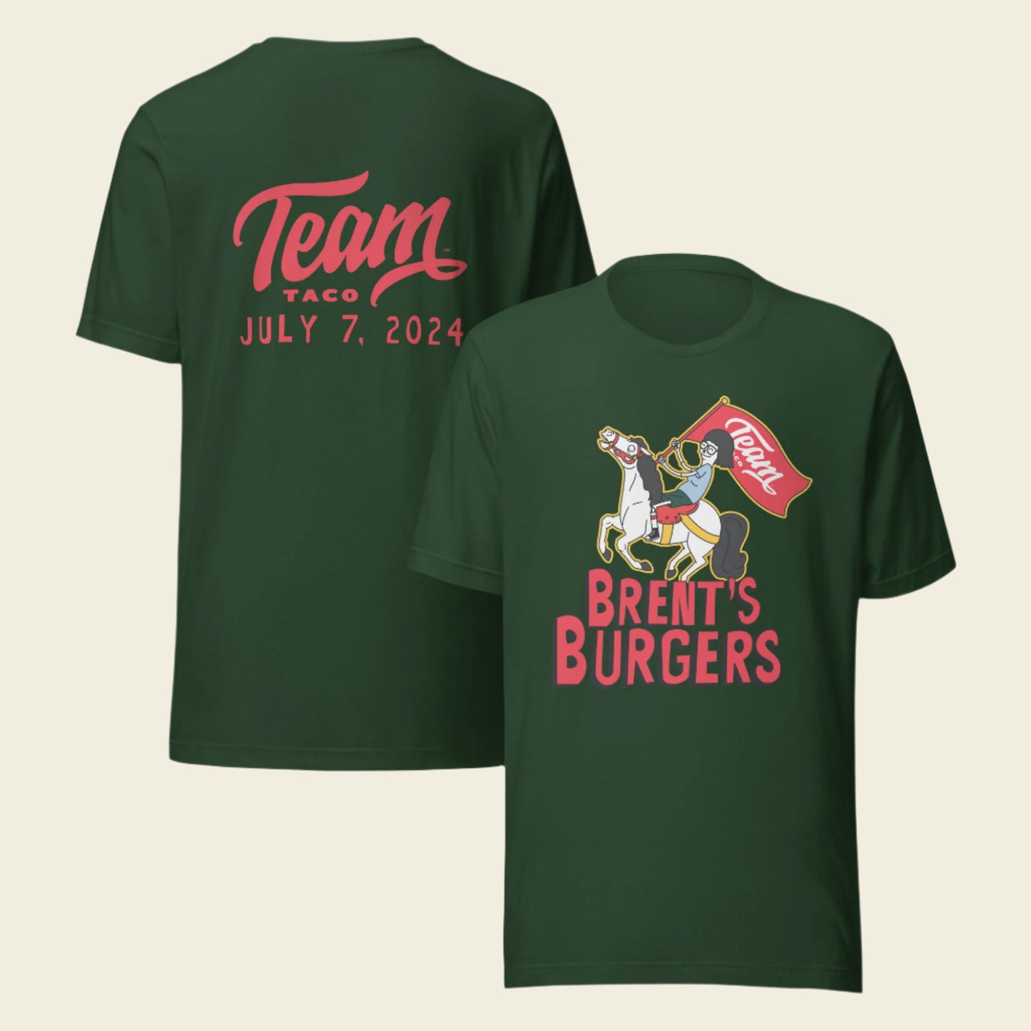 Team Taco Brent's Burgers T-Shirt 2024