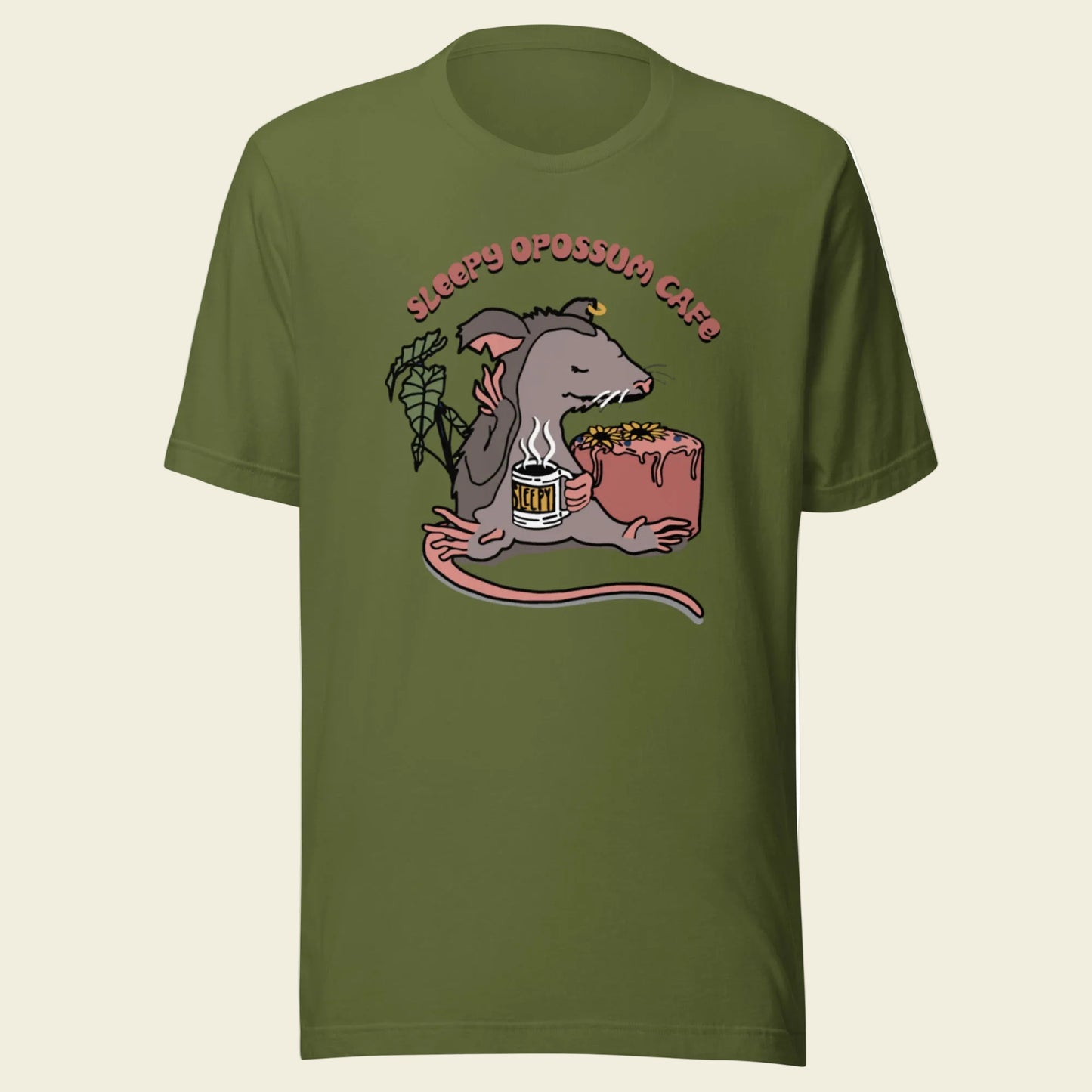 Sleepy Opossum Cafe T-Shirt